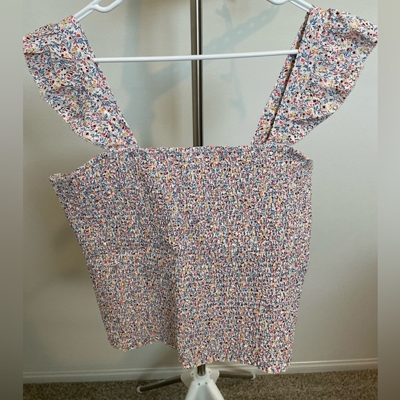 Old navy Colorful Floral Smocked Tank Top - Picture 2 of 4